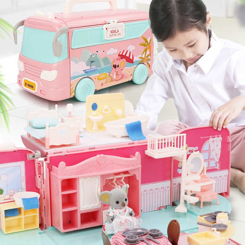 Koala Doll house Roombox with  - Kids Outdoor Kitchen Accessories recension och pris